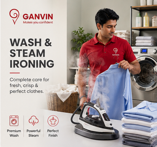WASH AND STEAM IRONING